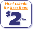 Host domains for less than $2 per month